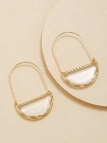 Pendientes con diseño de cristal - transparente - Ver 2