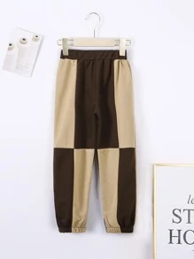 Toddler Girls Two Tone Joggers - Multicolor - View 1