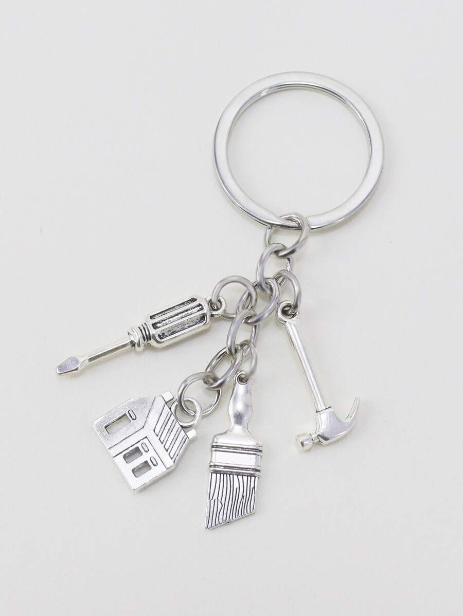 手掌工具吊墜鑰匙圈 - 銀色 - 查看 1