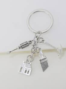 手掌工具吊墜鑰匙圈 - 銀色 - 查看 2