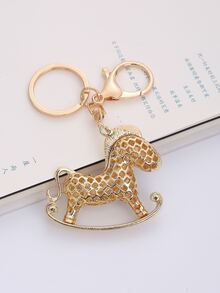 水鑽墜飾鑰匙圈 - 彩色 - 查看 2