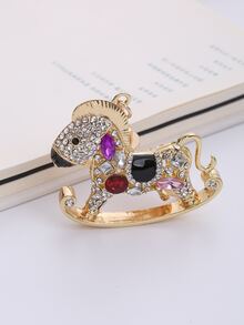 水鑽墜飾鑰匙圈 - 彩色 - 查看 3