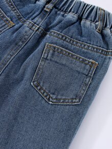 Toddler Girls Slant Pocket Ripped Jeans