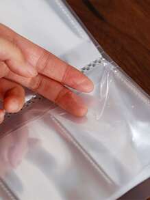 1pc Clear Card Holder - Trong sáng - Xem 3