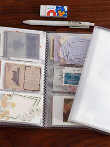 1pc Clear Card Holder - Trong sáng - Xem 4