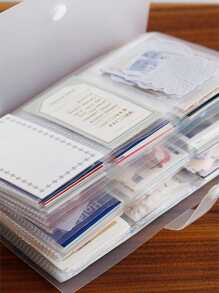 1pc Clear Card Holder - Trong sáng - Xem 5