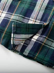 小男童格紋插肩袖襯衫 - 彩色 - 查看 4