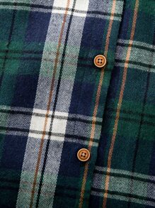 小男童格紋插肩袖襯衫 - 彩色 - 查看 6