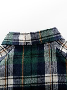 小男童格紋插肩袖襯衫 - 彩色 - 查看 8