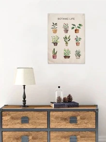 Tapiz con estampado de planta en maceta - Multicolor - Ver 4