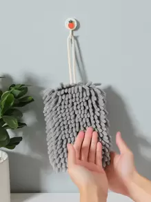 Solid Color Chenille Washcloth - Grey - View 1