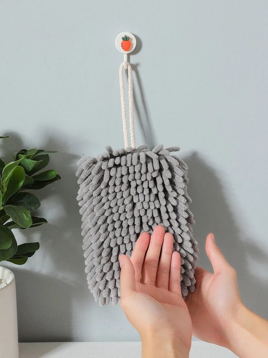 Solid Color Chenille Washcloth - Grey - View 1