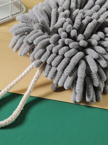 Solid Color Chenille Washcloth - Grey - View 3