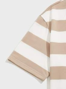 GENTILAND Áo thun nam cổ tròn tay ngắn hai tông màu dáng rộng thoải mái - Nhiều màu - Xem 5