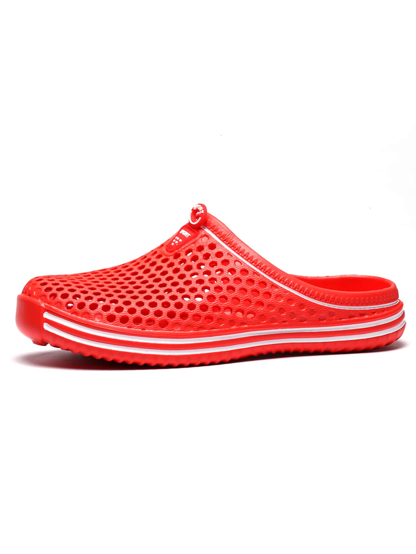 Letter Graphic Front Vent Clogs - Red - View 3