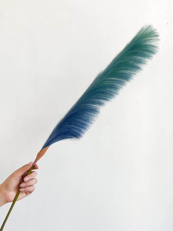 1pc 31.5inch Artificial Pampas Grass, Ombre Fluffy Artificial Reeds For