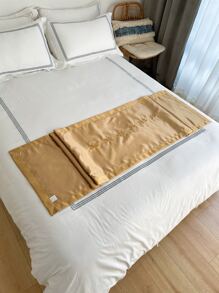 Người chạy giường satin thêu cây - Vàng - Xem 6