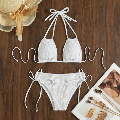 Halter Triangle Bikini Swimsuit