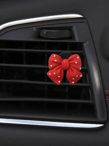 1 kẹp lỗ thoát khí trên ô tô với thiết kế hình cánh cung - Đỏ - Xem 1