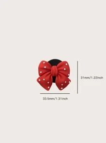 1 kẹp lỗ thoát khí trên ô tô với thiết kế hình cánh cung - Đỏ - Xem 3