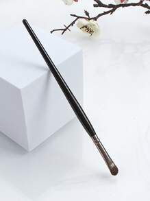 眼影刷，1 支木质简约便携式多功能化妆刷 适合初学者的化妆品化妆工具 - 黑色 - 查看 3