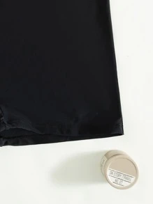 Swim SPRTY Summer Beach Solid One Piece Swimsuit - Black - View 5