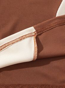 SHEIN Qutie 大碼撞色背心上衣 - 彩色 - 查看 5