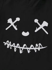 SHEIN Bộ thời trang bé trai Hoạt hình Giải trí - màu đen - Xem 5