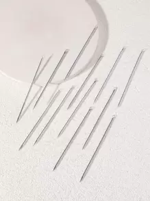 12pcs Blackhead Remover Tool, Facial Cleaning Acne Removal Makeup Cleansing Tool - Silver - View 2