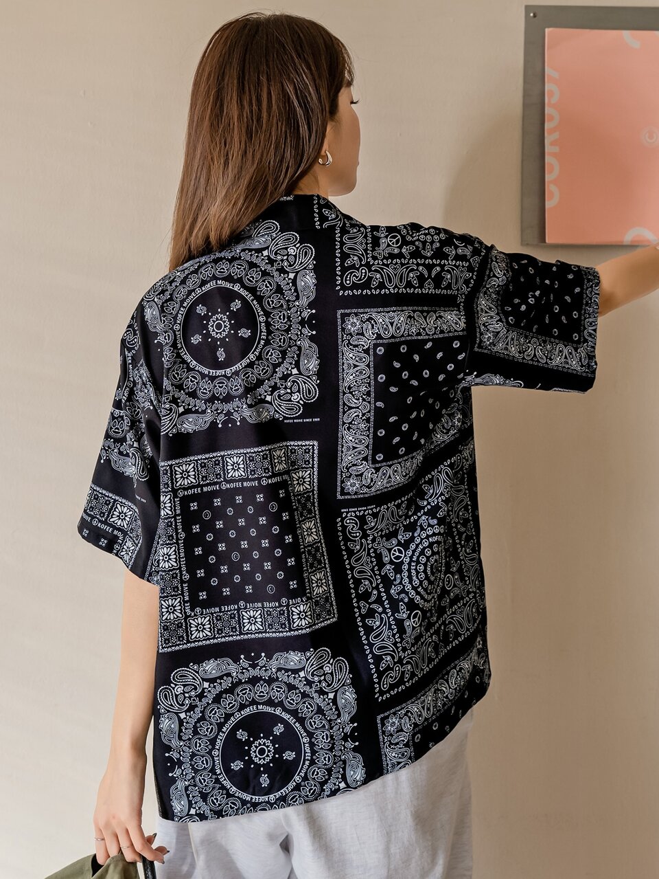 Paisley Scarf Print Button Front Shirt