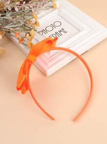 小女童蝴蝶結裝飾髮箍 - 橘色 - 查看 4