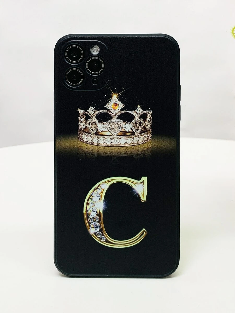 Letter Graphic Phone Case - Multicolor - View 1