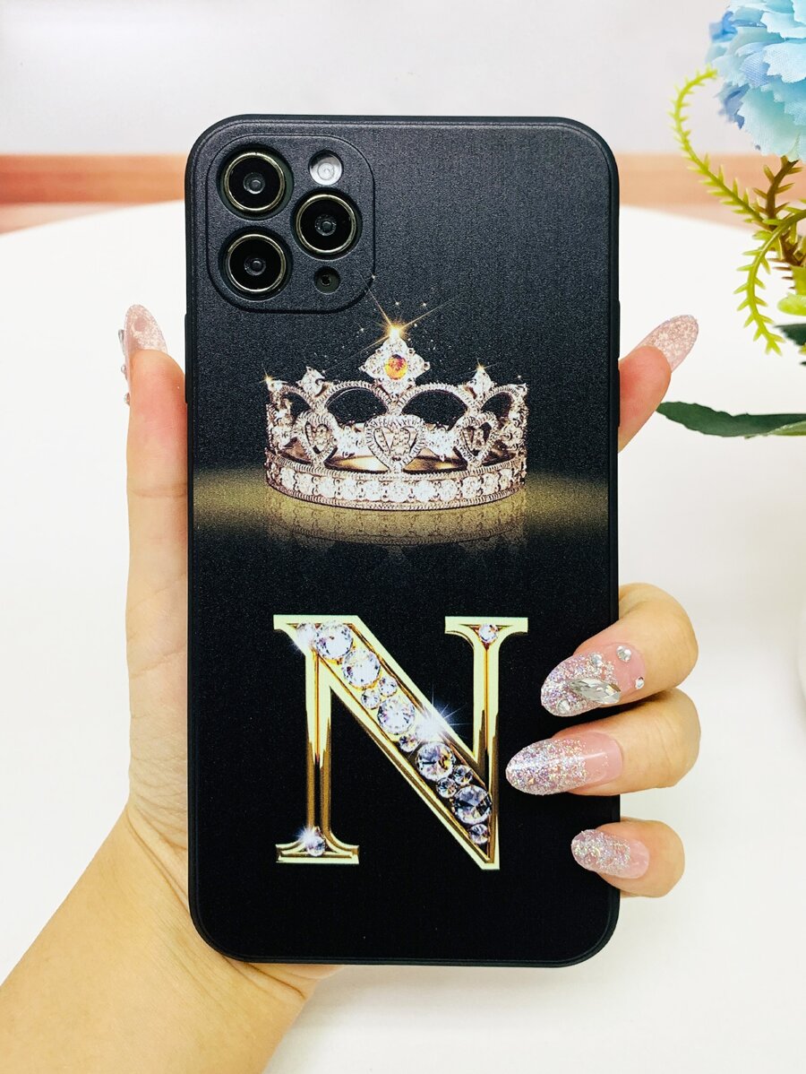 Letter Graphic Phone Case - Multicolor - View 1