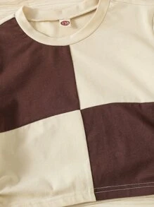 Tops con gái Thắt nút Xù Khối Màu Giải trí - Nhiều màu - Xem 5