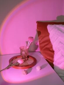 1入組宇航員LED彩虹投影燈 - 粉色 - 查看 2