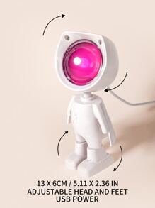 1入組宇航員LED彩虹投影燈 - 粉色 - 查看 6