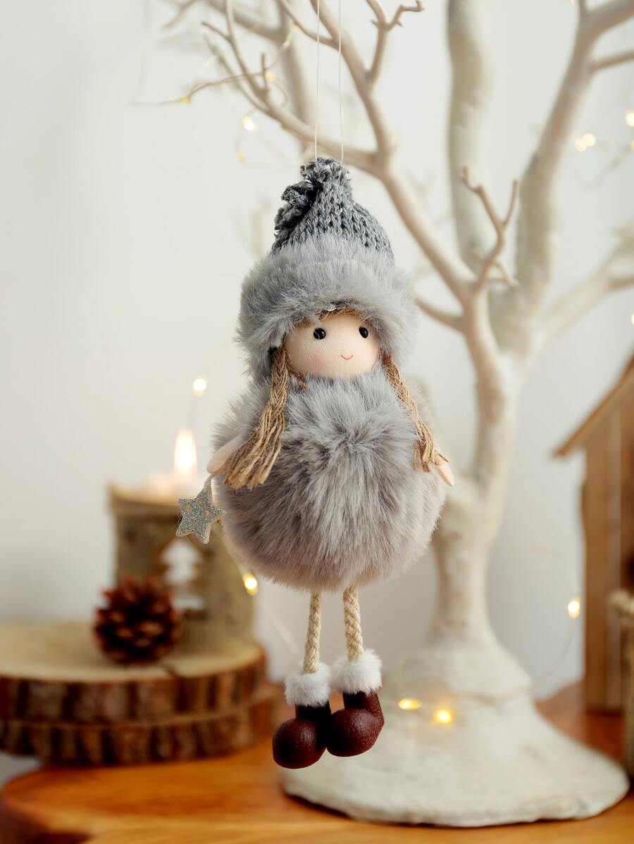 1入組聖誕樹人像圖案裝飾玩偶