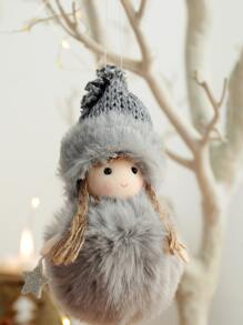 1入組聖誕樹人像圖案裝飾玩偶