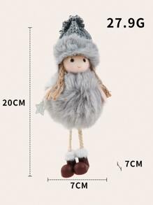 1入組聖誕樹人像圖案裝飾玩偶