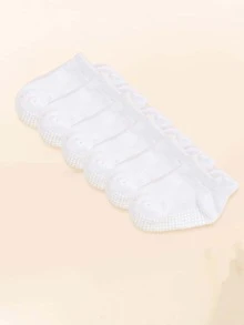 6 đôi tất đơn giản cho bé - trắng - Xem 2