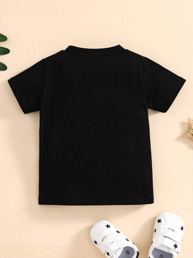 Baby Letter Graphic Tee - Black - View 2