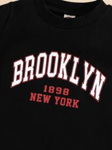 Baby Letter Graphic Tee - Black - View 6