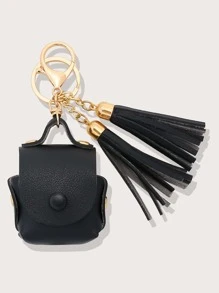 Túi đựng thiết kế tương thích với AirPods - màu đen - Xem 1