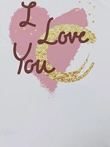 Boys Slogan And Heart Print Tee - White - View 3