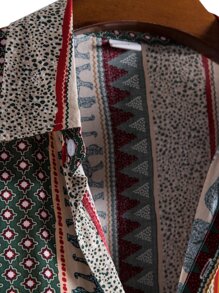 Manfinity RSRT Men Elephant And Geo Print Shirt - Multicolor - View 3