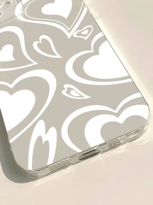 Ốp điện thoại trong suốt họa tiết trái tim Tương thích với iPhone 11,IPhone 13,IPhone 14 Pro Max - trắng - Xem 4