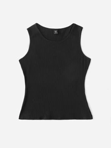 SHEIN EZwear Top sans manches côtelé