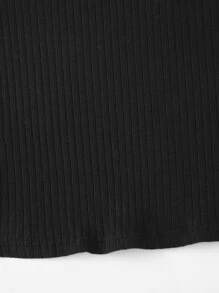 SHEIN EZwear Top sans manches côtelé