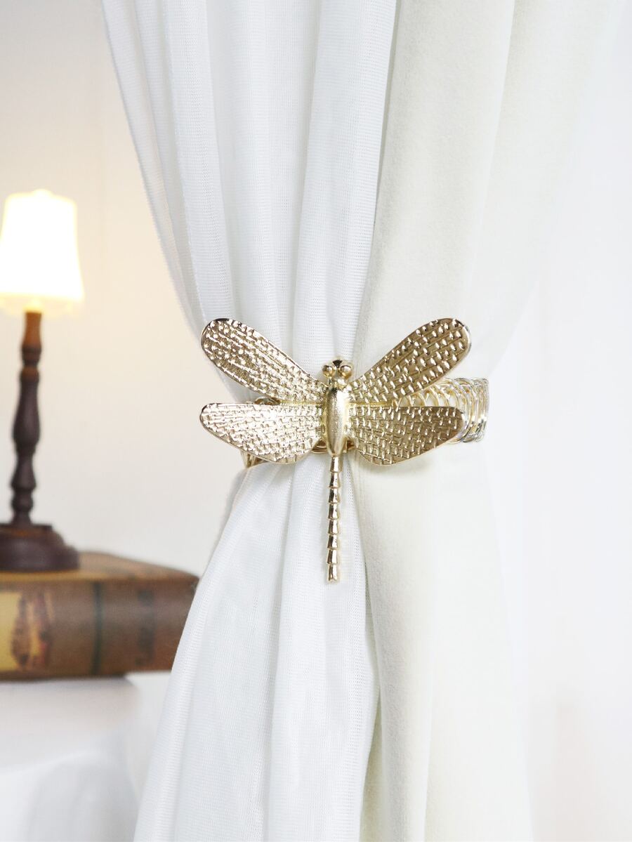 Dragonfly Design Curtain Curtain Curtain - Vàng - Xem 1
