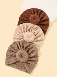 3pcs Baby Knot Decor Hat - Multicolor - View 3